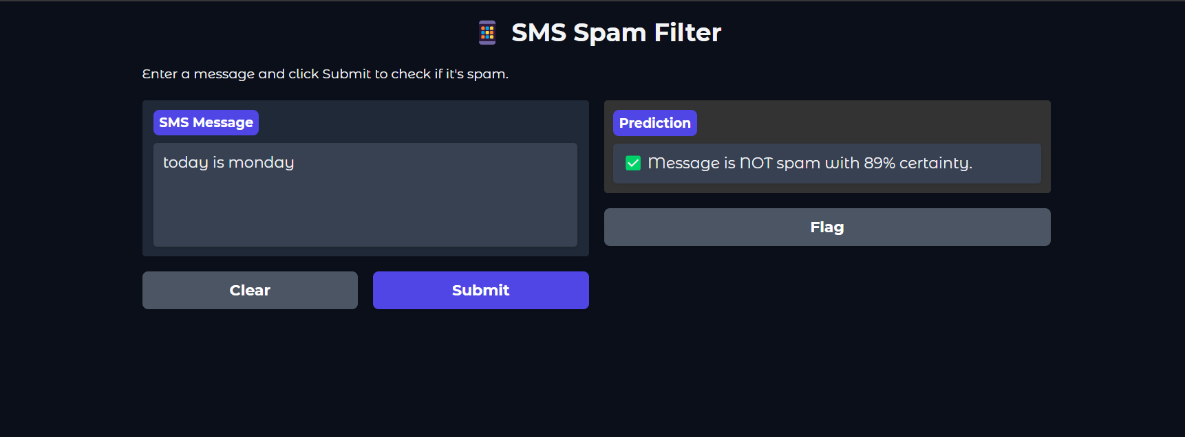 SMS Spam Detector